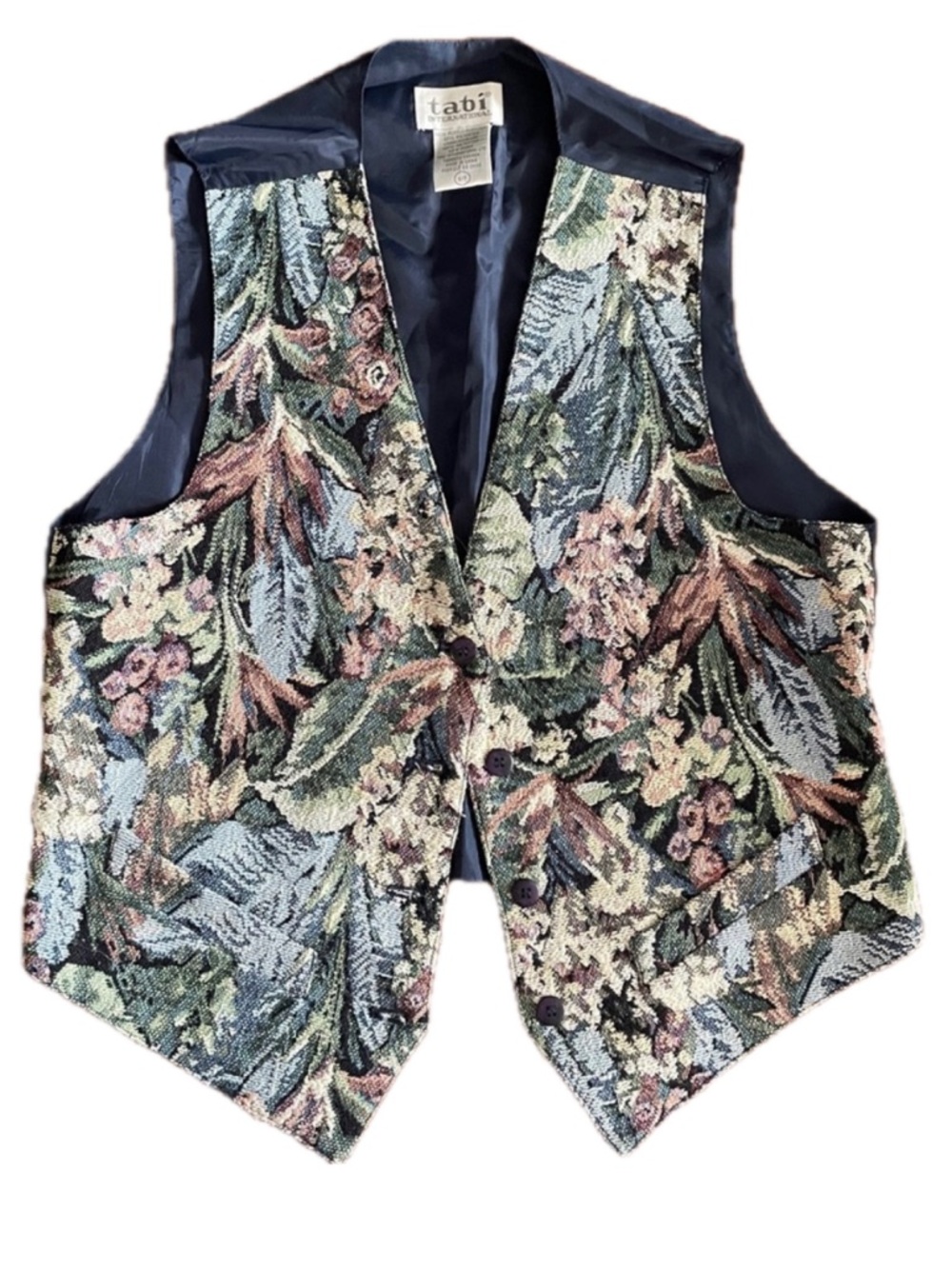 Vintage Tabi Tapestry Vest Small Boho Artwear 36” Chest